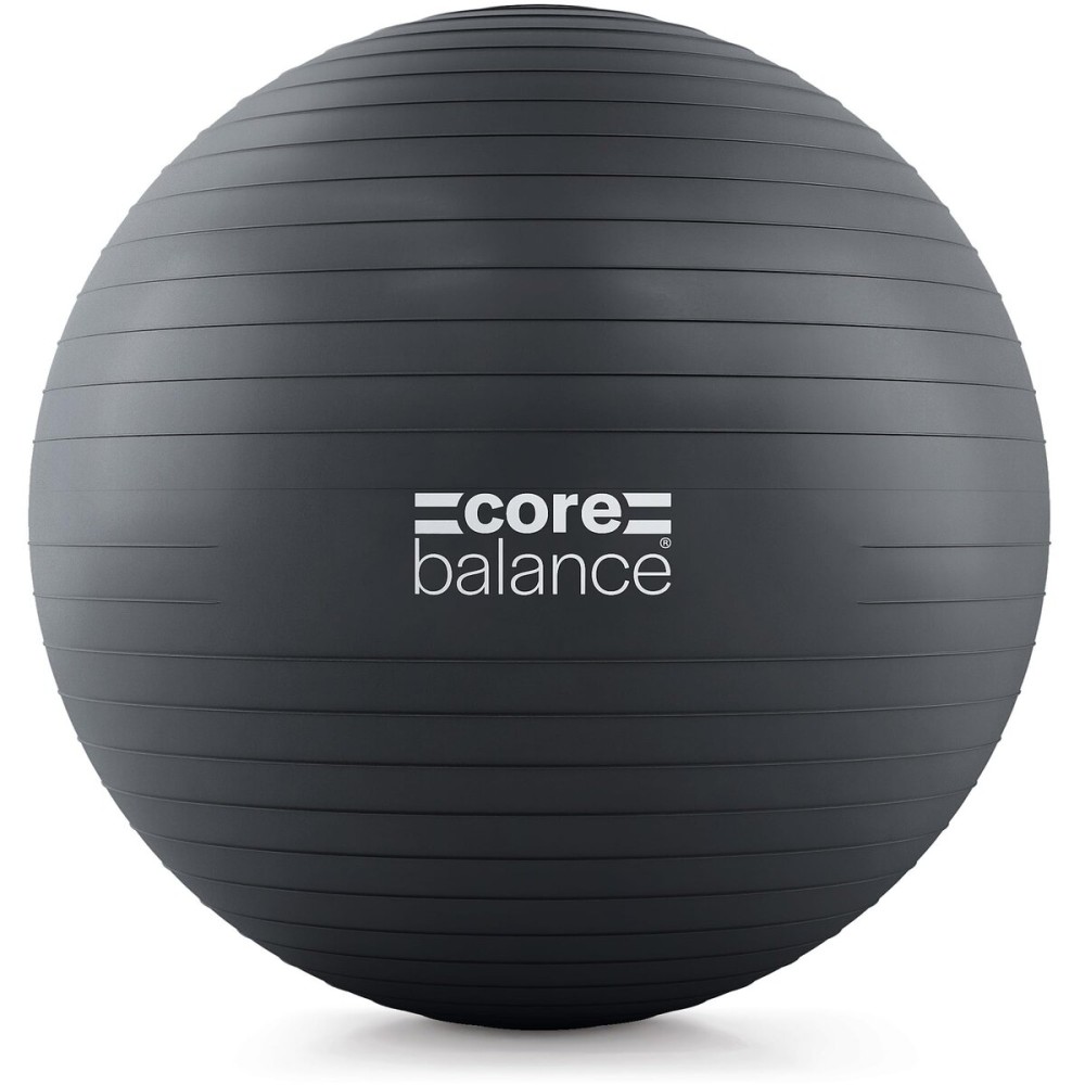 Core Balance Exercise Ball for Workouts, Anti-Burst and Slip Resistant, Swiss Yoga Ball for Pregnancy, Stability, Fitness and Physical Therapy, 4 Sizes, with Pump (33 / 85cm Black)