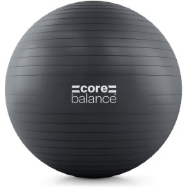 Core Balance Exercise Ball for Workouts, Anti-Burst and Slip Resistant, Swiss Yoga Ball for Pregnancy, Stability, Fitness and Physical Therapy, 4 Sizes, with Pump (33 / 85cm Black)