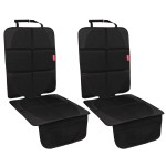 MORROLS Car Seat Protector, 2 Pack Carseat Protector with Thick Padding, Baby/Pets for Child Car Seat-Mesh Pockets-Waterproof-Universal Size(Black)