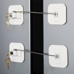 Locks for Refrigerator,2 Pack Fridge Lock with Keys,Lock for a Fridge,White Refrigerator Lock