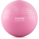 Core Balance Exercise Ball for Workouts, Anti-Burst and Slip Resistant, Swiss Yoga Ball for Pregnancy, Stability, Fitness and Physical Therapy, 4 Sizes, with Pump (29 / 75cm Pink)