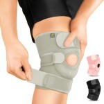 Bracoo Knee Support Brace for Men Women, Adjustable Compression Sleeve Wrap Patellar Pad Tendon - Arthritis Pain, meniscus tear, Injury Recovery, Running, Workout, KS10