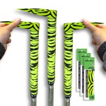 Alien Pros Golf Grip Wrapping Tapes (3-Pack) - Innovative Golf Club Grip Solution - Enjoy a Fresh New Grip Feel in Less Than 1 Minute (3-Pack, Neon Yellow Tiger)