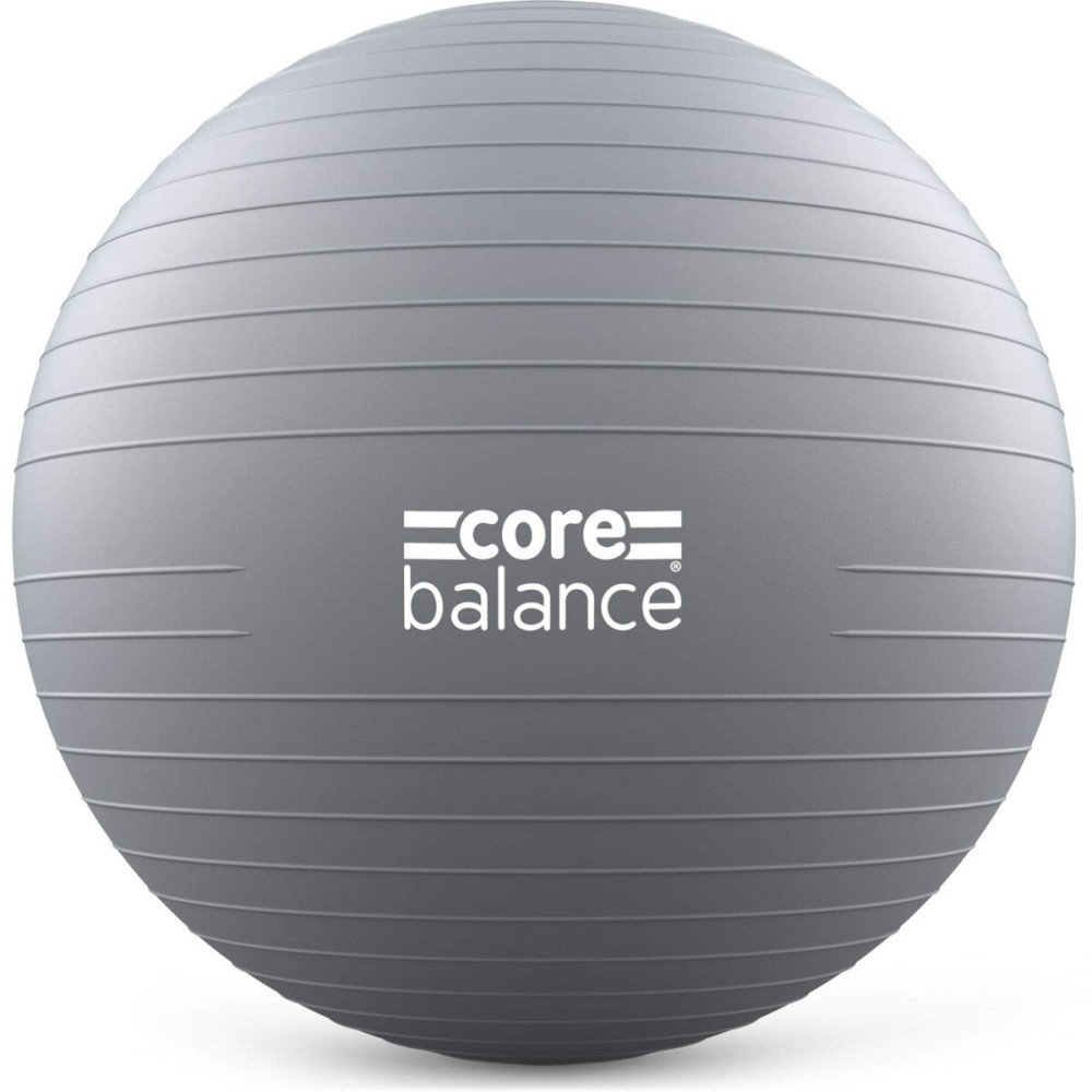 Core Balance Exercise Ball for Workouts, Anti-Burst and Slip Resistant, Swiss Yoga Ball for Pregnancy, Stability, Fitness and Physical Therapy, 4 Sizes, with Pump (29 / 75cm Grey)
