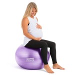 Core Balance Pregnancy Ball with Air Pump - Ideal for Prenatal Yoga, Pilates, and Maternity Exercises, Doubles as Office Chair, Stability and Balance Training, Physical Therapy Equipment (25 Purple)