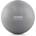 Core Balance Exercise Ball for Workouts, Anti-Burst and Slip Resistant, Swiss Yoga Ball for Pregnancy, Stability, Fitness and Physical Therapy, 4 Sizes, with Pump (33 / 85cm Grey)
