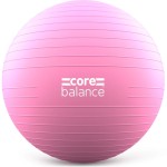 Core Balance Exercise Ball for Workouts, Anti-Burst and Slip Resistant, Swiss Yoga Ball for Pregnancy, Stability, Fitness and Physical Therapy, 4 Sizes, with Pump (33 / 85cm Pink)