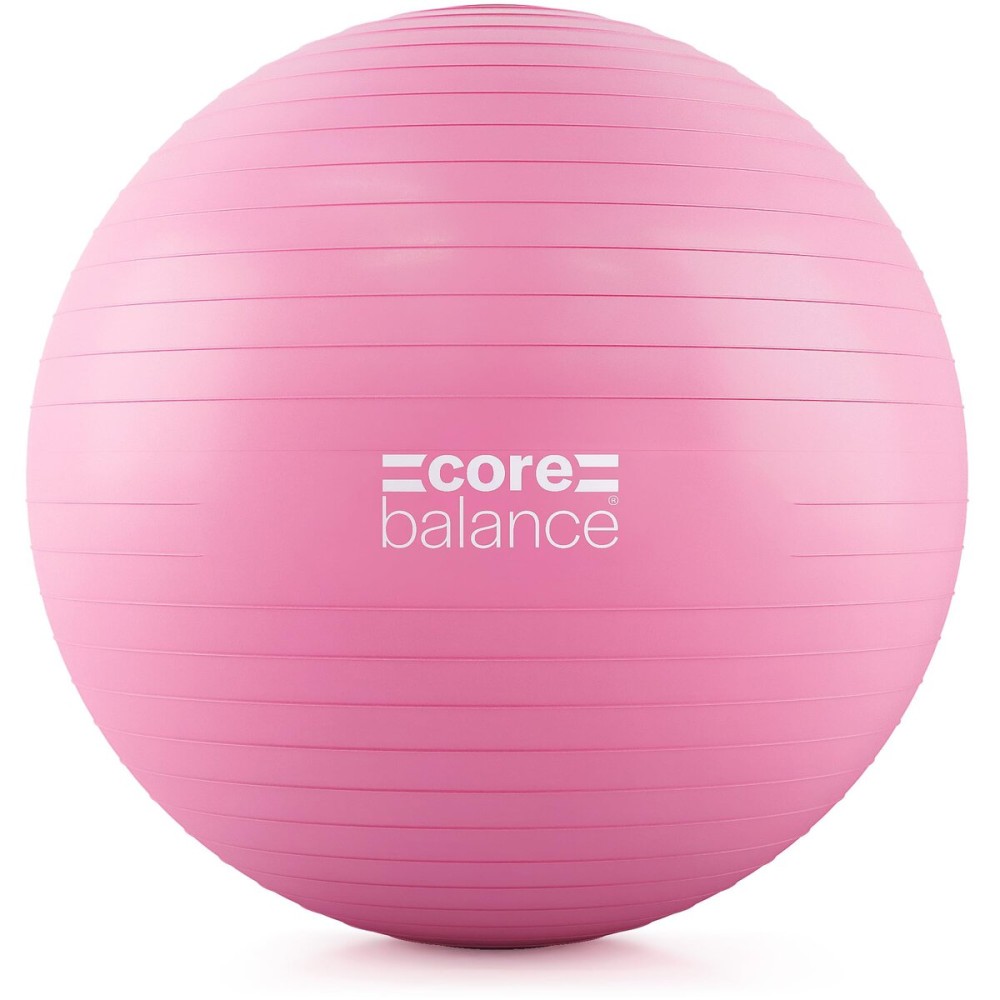 Core Balance Exercise Ball for Workouts, Anti-Burst and Slip Resistant, Swiss Yoga Ball for Pregnancy, Stability, Fitness and Physical Therapy, 4 Sizes, with Pump (25 / 65cm Pink)