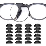 SMARTTOP Nose Pads for Glasses, 20 Pairs Stick On Silicone Anti-Slip Sunglasses Nose Pads for Plastic Frames Thin Nose Pads Eyeglasses (Black)
