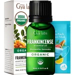 Gya Labs Organic Frankincense Essential Oil - 0.34 Fl Oz - for Skin, Hair, Diffuser, Aromatherapy, DIY Candle Making Scents