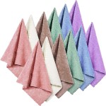 Syhood 12 Pieces Face Wash Cloth 12 x 12 in Makeup Remover Cloths Towel Coral Velvet Facial Microfiber Soft Fast Drying Facial Cleansing Towel for Face(Beige, Blue, Purple, Brown, Green, Pink)