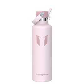 Super Sparrow Insulated Water Bottle - 34 Oz - Standard Mouth FlipFlow Flask - BPA Free, Leak Proof Drink Bottle- Ergonomic Straw Water Bottles for Work, Gym, Travel, Sports