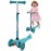 ChromeWheels Scooter for Kids, Deluxe 3 Wheel Scooter for Toddlers 4 Adjustable Height Glider with Kick Scooters, Lean to Steer with LED Flashing Light for Ages 3-6 Girls Boys, Aqua