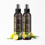 Non-Toxic Odor Eliminator, Natural Citrus Lemon Zest Air Freshener Spray for Home, Room, Closet & Couch Deodorizer, Long Lasting Bathroom & Toilet Freshener, Safe for Kids & Pets - 2 PK - 4 Oz each