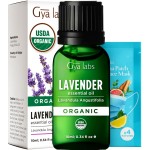 Gya Labs Organic Lavender Essential Oil - 0.34 Fl Oz - for Skin, Hair, Diffuser, Aromatherapy, DIY Candle Making Scents