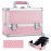 Joligrace Makeup Train Case Cosmetic Box 11.8 Inches Jewelry Organizer Professional 3 Tiers Trays with Mirror and Brush Holder Lockable Key Portable Travel Mermaid Pink