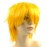 Modernfairy Anime Halloween Wig Yellow for Cosplay Party, Synthetic Layered Short Hair Wigs with Bangs, Pastel Wigs for Women Men