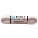 Derby Laces CORE Narrow 6mm Waxed Lace for Figure Skates, Roller Skates, Boots, and Regular Shoes (White, 120 Inch / 305 cm)