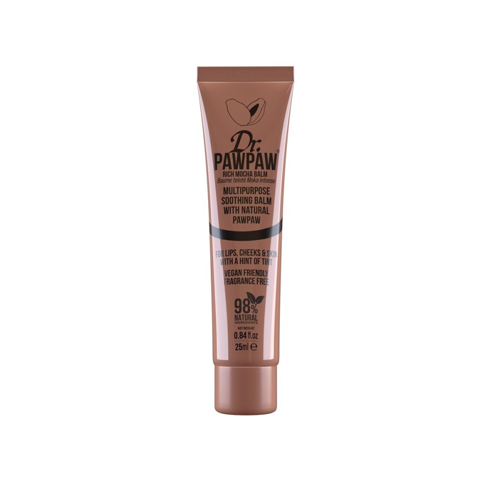 Dr.PAWPAW Rich Mocha Balm, Multi-Purpose Natural No Fragrance, for Hydrating Lips, Skin, Hair, Cuticles, Nails & Beauty Finishing (25 ml)