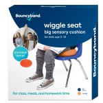 Bouncyband - Wiggle Seat - Orange, 13 D - Large Sensory Cushion for Kids Ages 6-18+ - Promotes Active Learning, Improves Student Productivity, Includes Easy-Inflation Pump