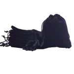 Sansam 25pcs Black Drawstrings Velvet Gift Bags Velvet Pouches for Wedding Favors, Candy Bags, Party Favors, 4.8x6.0\'\'