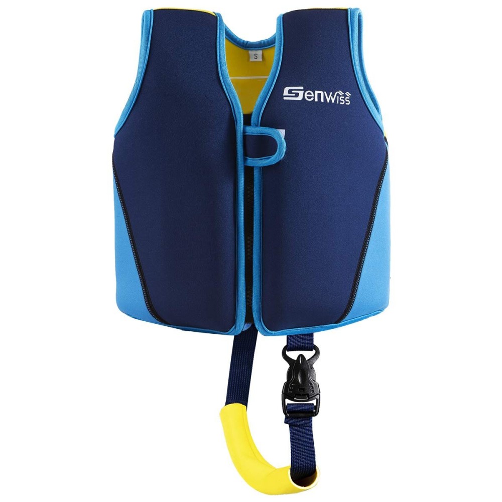 Swim Vest for Kids - Genwiss Baby Swim Jacket for Age 3-4 Years Toddler Kids Fit 28-38 lbs,Size Medium, Blue, Yellow