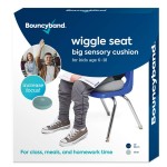 Bouncyband - Wiggle Seat - Silver, 13 D - Large Sensory Cushion for Kids Ages 6-18+ - Promotes Active Learning, Improves Student Productivity, Includes Easy-Inflation Pump