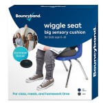 Bouncyband - Wiggle Seat - Gray, 13 D - Large Sensory Cushion for Kids Ages 6-18+ - Promotes Active Learning, Improves Student Productivity, Includes Easy-Inflation Pump