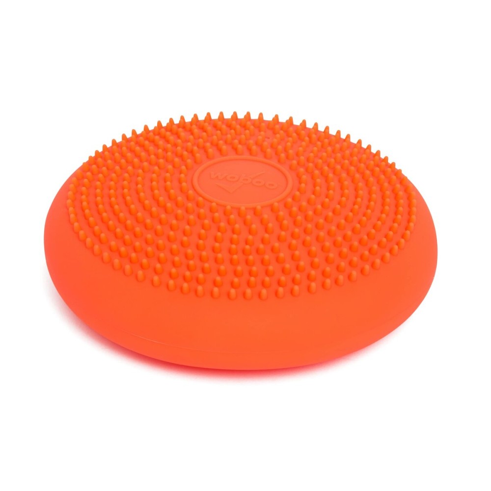 BouncyBand Wiggle Seat, Orange, 1-Pack - Small 10.75 D x 2.5 H Wobble Cushion for Kids Aged 3-7 - Sensory Tool Promotes Active Learning & Improves Productivity - Includes Pump for Easy-Inflation