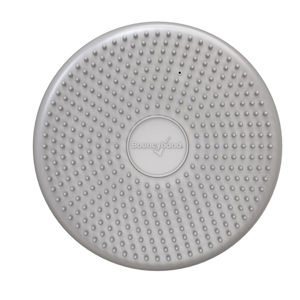 BouncyBand Wiggle Seat, Silver, 1-Pack - Small 10.75 D x 2.5 H Wobble Cushion for Kids Aged 3-7 - Sensory Tool Promotes Active Learning & Improves Productivity - Includes Pump for Easy-Inflation