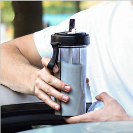 YYDSJFM Creative Water Cup,One Cup of Two Different Drinks Two Straws Couple Outdoor 600ml Drinking Cup for Camping Hiking Backpacking Travel Office,C