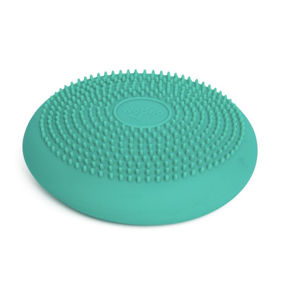 BouncyBand Wiggle Seat, Green, 1-Pack - Small 10.75 D x 2.5 H Wobble Cushion for Kids Aged 3-7 - Sensory Tool Promotes Active Learning & Improves Productivity - Includes Pump for Easy-Inflation