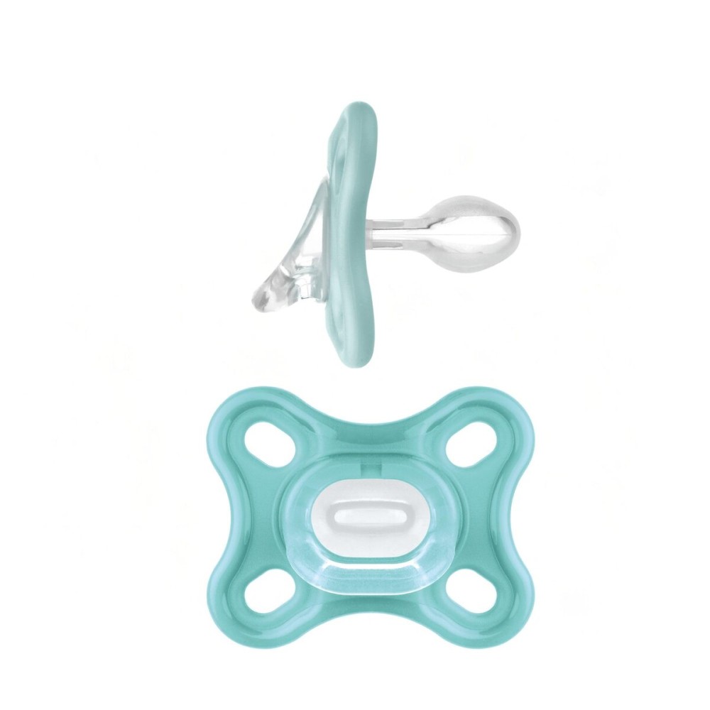 MAM Comfort Baby Pacifiers, Lightweight One-Piece Full Silicone Binky for Newborns 0-3 Months, BPA-Free Nipple, Easy to Clean Pacifier, Best for Breastfed Babies, with Sterilizer Case, 2 Count Binkies