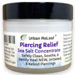 Urban ReLeaf PIERCING RELIEF Sea Salt Concentrate AFTERCARE ! Safely Clean, Soothe & Gently Calm New Irritated & Keloid Bump Piercings. Effective NON-iodized Dead Sea Salt, Tea Tree Rosemary