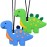 Chew Necklaces for Sensory Kids, Silicone Dinosaur Chewy Necklace for Boys with Autism, ADHD, SPD, Chewing Necklaces for Anxiety, Reduce Fidgeting for Children