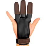 KESHES Archery Glove Three Finger Tab - Durable Leather Finger Protector for Recurve & Longbow Bows - Comfortable Tab Guard for Men, Women, & Youth - Ideal for Archery Hunting & Target Practice