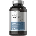 Horbach Calcium 1200 mg with Vitamin D3 | 240 Softgels | 5000 IU Vitamin D3 | Absorbable Calcium Supplement for Women and Men | Non-GMO, Gluten Free