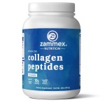 Zammex Collagen Peptides Powder, 90 Servings, Unflavored Instant Powdered, Pure Hydrolyzed Collagen Protein Powder (Type I, III) 100% Grass Fed, Paleo & Keto, Non-GMO, for Skin Hair Nail Joint