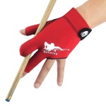Roaming Quick-Dry Breathable Billiard Shooters Carom Pool Snooker Cue Sport Glove Fits on Left Hand (Red-Left Hand, L/XL)