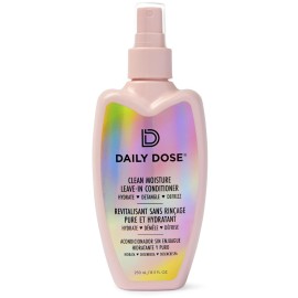 DAILY DOSE Award-Winning Clean Moisture Leave In Conditioner Spray Detangler for Dry, Damaged & Frizzy Hair. Instantly Softens, Smooths & Adds Shine for Kids & Adults. Vegan, Sulfate-Free, Color Safe