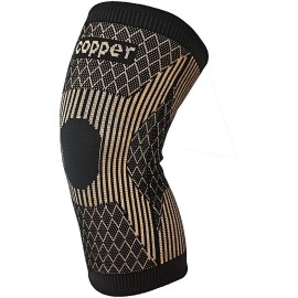 SHENGYADE Knee Brace for Women & Men0nce, Copper Knee Braces for Knee Pain and Support, Copper Ions Fiber Compression Knee Sleeve for Running, Meniscus Tear, ACL, Joint Pain Relief (1, Medium)