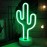Green Cactus Neon Light Signs LED Cactus Neon Night Lights with Pedestal Room Decor Battery/USB Operation Lamps Neon Signs Light Up Children\'s Room Bedroom Wedding