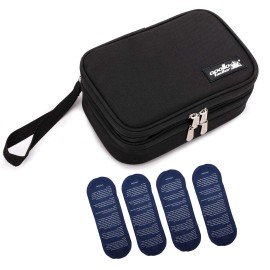 Apollo Walker Insulin Cooler Travel Case Diabetic Medication Cooler with Ice Packs and Insulation Liner TSA Approved