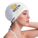 COPOZZ Swim Cap Women Adult, Silicone Waterproof Comfortable Swim Cap for Long and Short Hair (Queen-12yrs+)