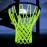 NEIJIANG Glow Basketball Net, Nightlight Basketball Net Luminous Outdoor Portable Sun Powered Sport Nylon (Green)