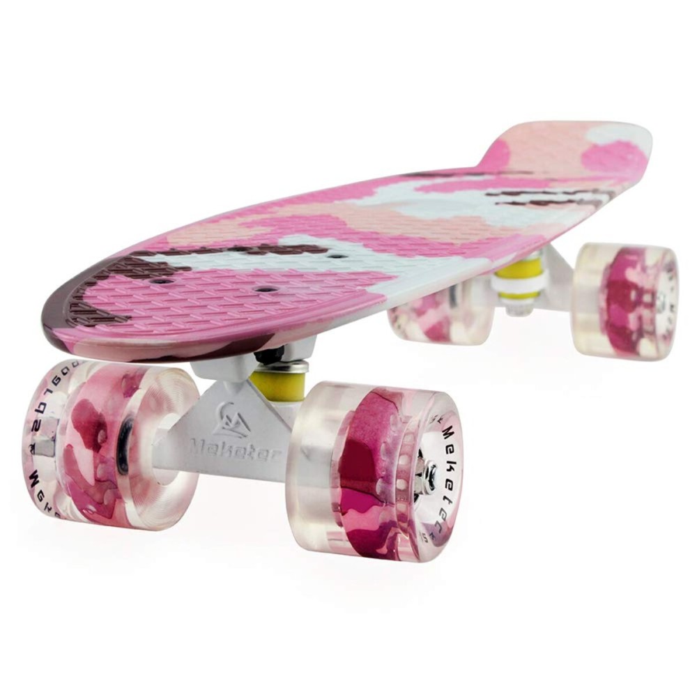 Skateboards Mini Cruiser 22 inch Retro Boy Kids First Skateboard for Youthes Beginners Children Teenageres Girl Youth Adults Patinetas Boys 7 to 10 (Pink Camouflage)