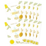 FACETORY K Beauty Face Mask Skin Care - BE BRIGHT BE YOU BRIGHTENING Sheet Mask with Gold Foil & Lemon Fruit | Glowing Gold Brightening Face Mask (10 Pack)