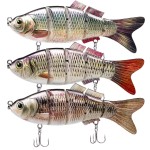 TRUSCEND Easy Catch Swimmax, Magic Noisy Turbulent Wiggling and Vibrating Actions for More Bites, Segmented Swimbait Jointed by Dyneema Strongest Fiber, Lifelike Fishing Lures for Relax Family Fishing