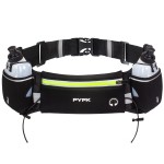 PYFK Running Belt with Water Bottles, Hydration Belt for Men and Women, Water Bottle Holder Running Pouch Water Belt, Fanny Pack Fits 7 inches Phones, Waist pack for Runner Jogging (green)