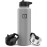 IRON FLASK Camping & Hiking Hydration Flask with Straw, Wide Mouth Insulated Stainless Steel Sports Water Bottle - 40 oz Graphite